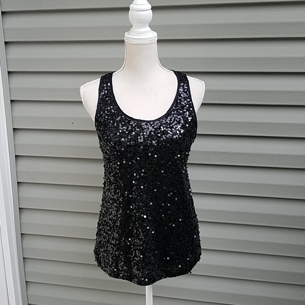 Forever 21 Sequined racerback tank medium